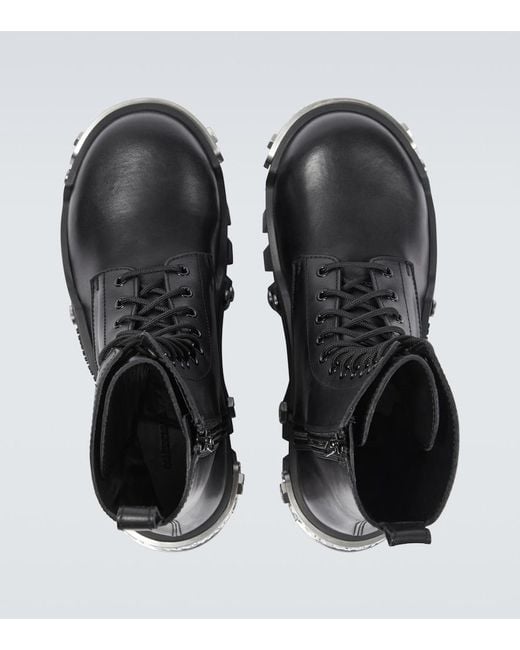 Balenciaga Black Bulldozer Lace-Up Boots for men