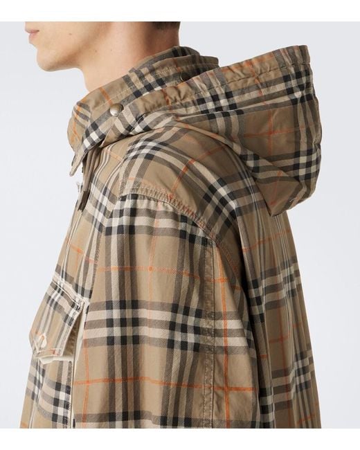 Burberry Natural Check Cotton Gabardine Parka for men