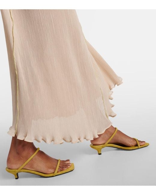 Totême Yellow Off- 'The Minimalist' Heeled Sandals