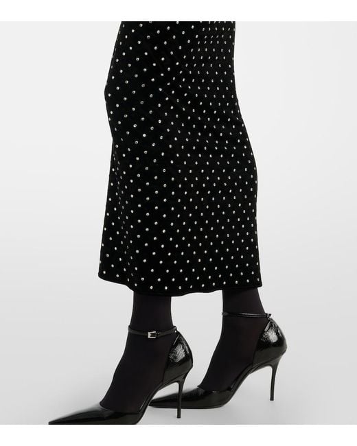 Alaïa Black Velvet And Jersey Cocktail Dress