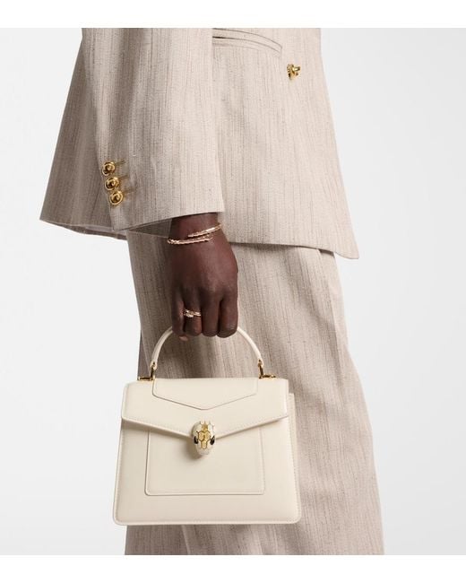 Borsa Serpenti Forever Medium di BVLGARI in Natural