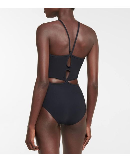 Christopher Esber Black Cutout Halterneck Swimsuit