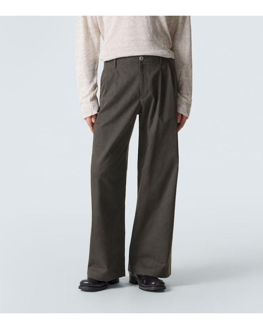 Our Legacy Gray Bridge Cotton Chinos for men