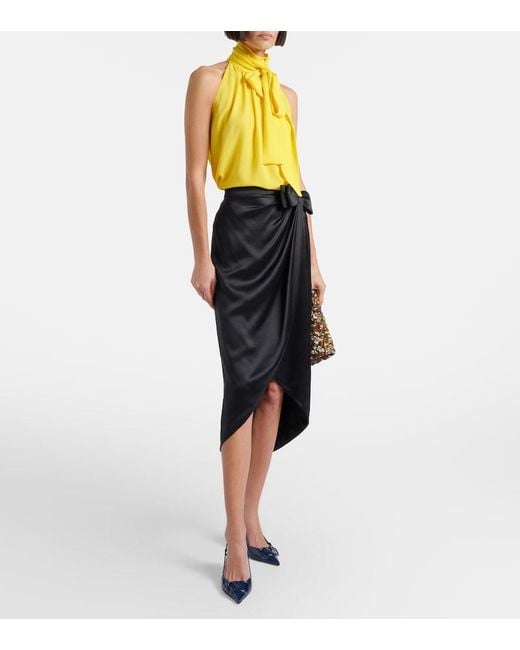 Valentino Yellow Silk Georgette Blouse