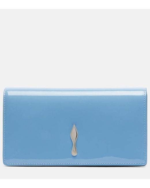 Christian Louboutin Blue Bettina Patent Leather Clutch