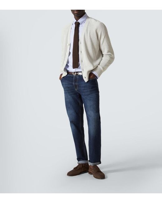 Brunello Cucinelli Blue Traditional Fit Slim-Leg Jeans for men