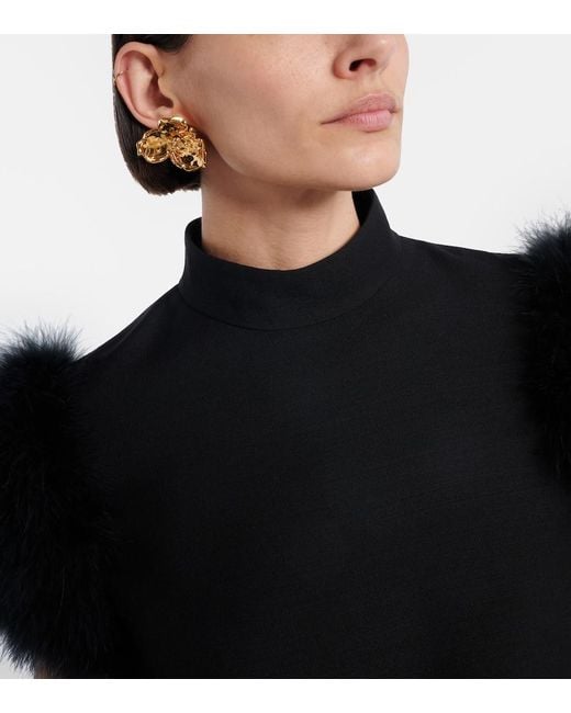 Oscar de la Renta Metallic Blossom Crystal-Embellished Earrings