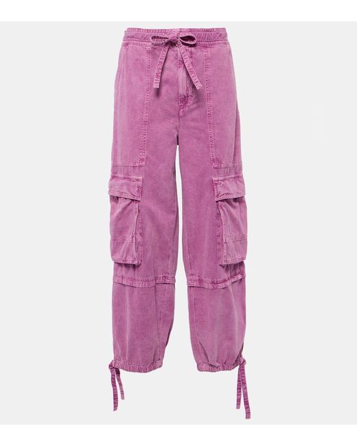 Jeans cargo Ivy di Isabel Marant in Pink