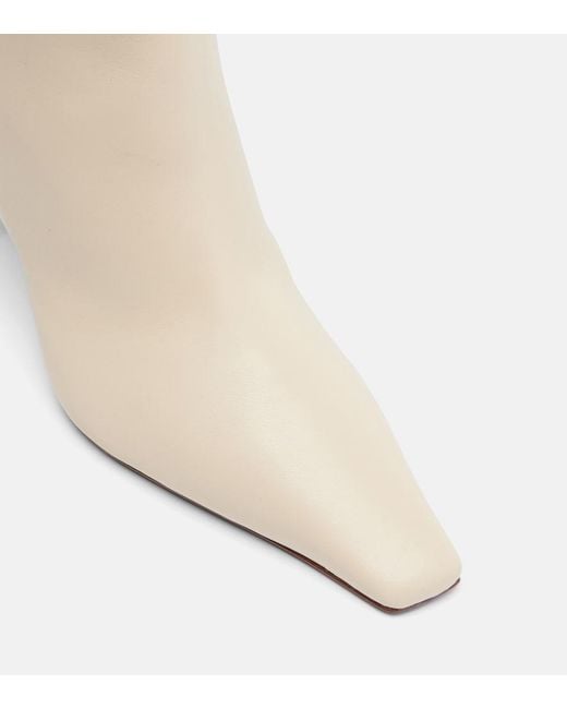 AMINA MUADDI White Jamie 80 Leather Over-The-Knee Boots