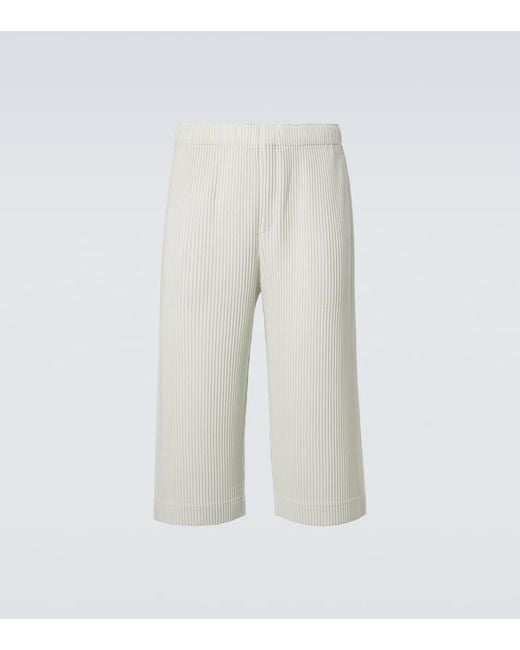 Homme Plissé Issey Miyake White Monthly Colors: May Pleated Straight Pants for men