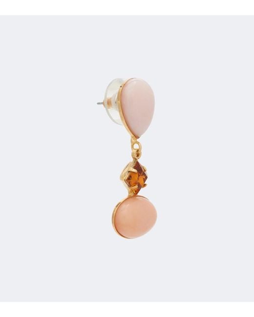 Jennifer Behr Pink Quincy Embellished Drop Earrings