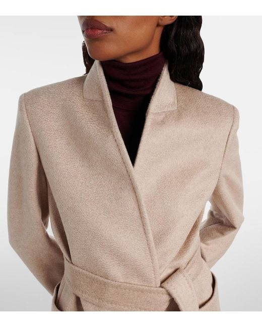 Max Mara Natural Elenia Cashmere Wrap Coat