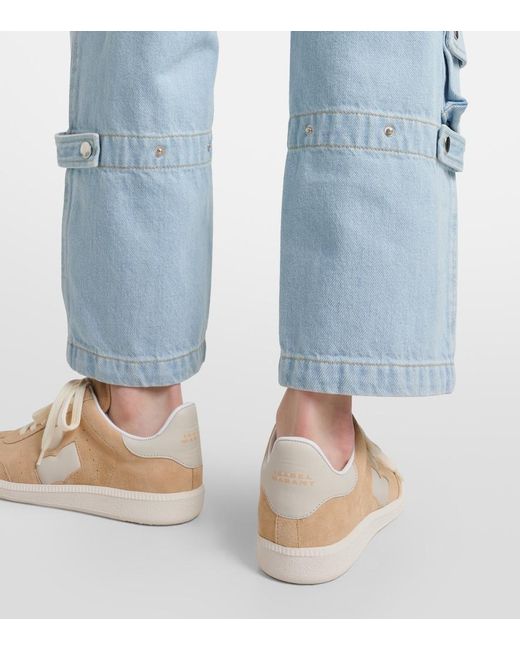 Isabel Marant Natural 'Bryce' Suede Sneakers