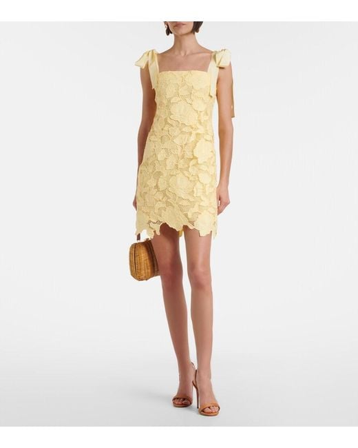 Jonathan Simkhai Yellow Marigolde Lace Minidress