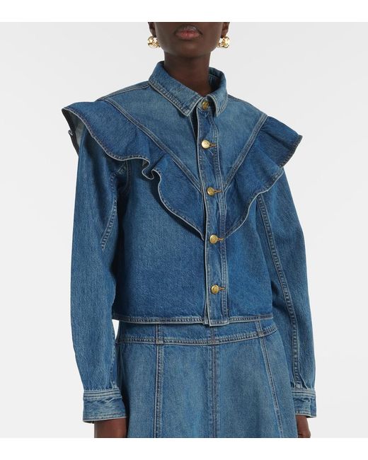 Ulla Johnson Blue Mathilde Denim Shirt