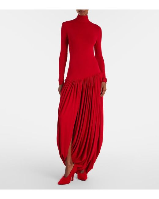 Magda Butrym Red Felt Pumps