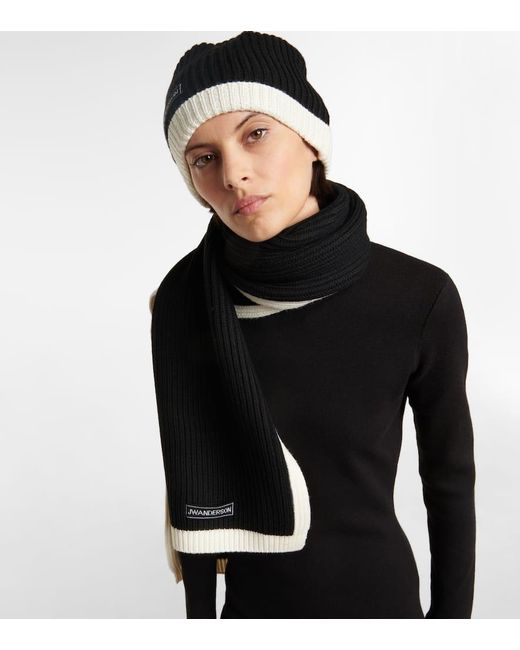 J.W. Anderson Black Virgin Wool Beanie