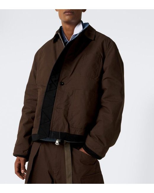 Sacai Brown Reversible Technical Jacket for men