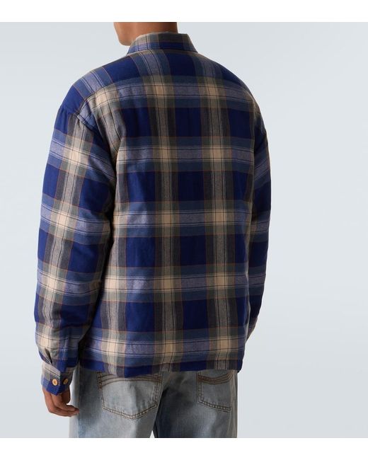 Visvim Blue Keesey Wool And Linen Down Overshirt for men