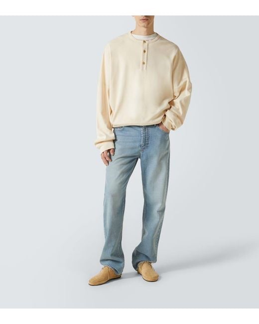 Camiseta Con Botones Greto De Algodon The Row de hombre de color Natural
