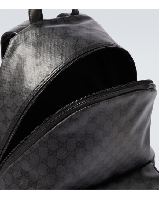 Gucci Black Essence Classic Gg Canvas Medium Backpack for men