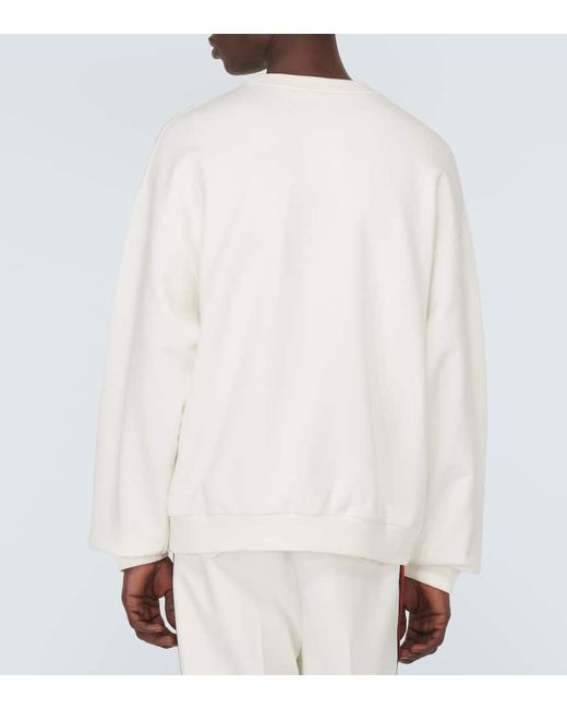 Sudadera de jersey de algodon con GG bordada Gucci de hombre de color White