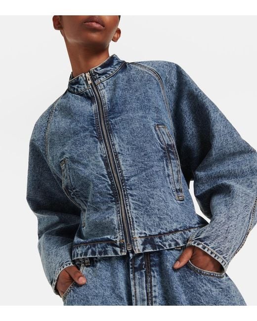 Alaïa Blue Denim Jackets