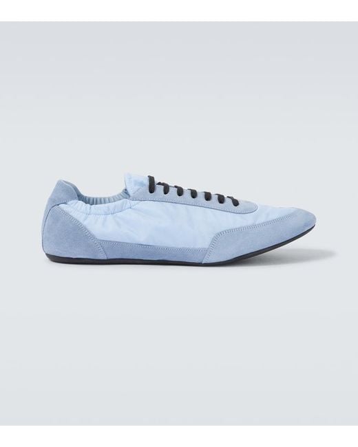 Prada Sneakers Collapse Aus Re-Nylon Und Veloursleder in Blue für Herren