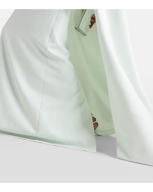 Safiyaa White Verzierte Robe Mattia Aus Crepe