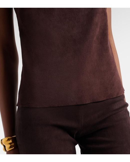 Stouls Brown Edie Suede Tank Top