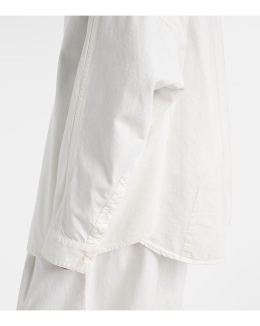 Dries Van Noten White Oversize-Jeanshemd