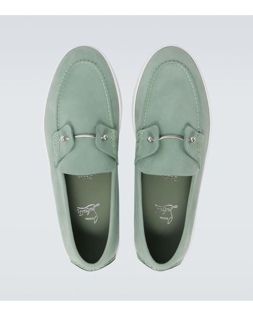 Christian Louboutin Slip-Ons Chambeliboat Aus Leder in Green für Herren