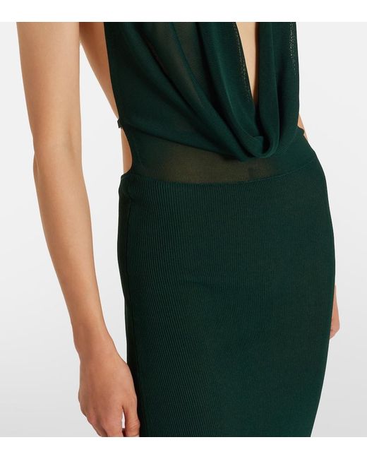 AYA MUSE Women's Green Draped Jersey Gown - www.desnorhaar.be
