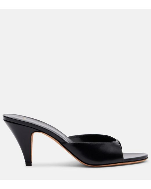 Jude Black Haze Leather Mules