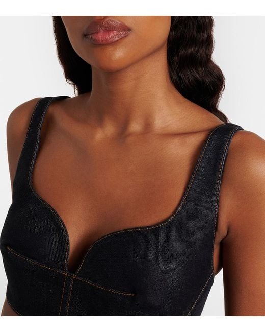 Givenchy Blue Denim Bra Top