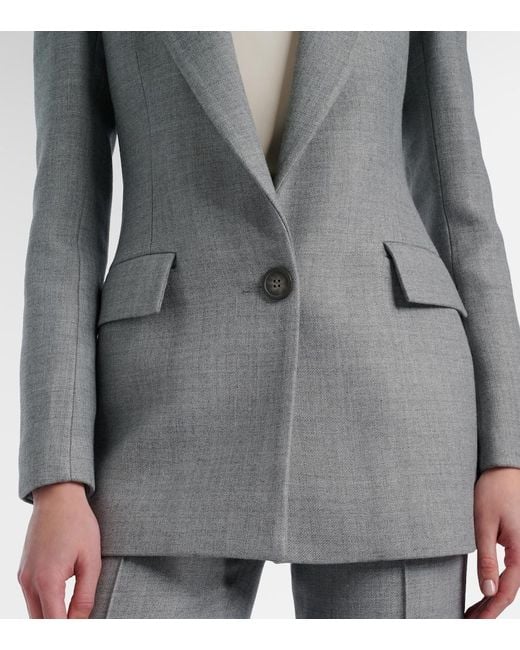 Alex Perry Gray Single-Breasted Blazer