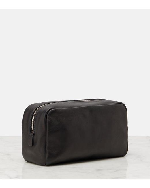 The Row Black Astra Leather Pouch