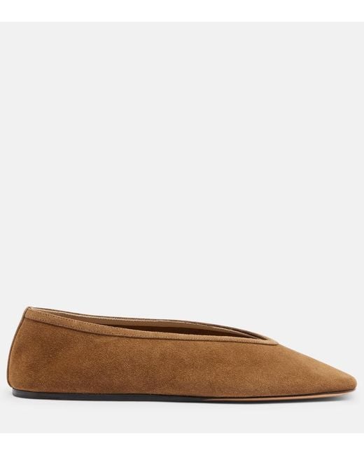 Le Monde Beryl Brown Luna Suede Ballet Flats