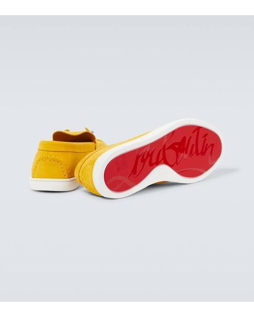 Christian Louboutin Slip-Ons Chambeliboat Aus Leder in Yellow für Herren