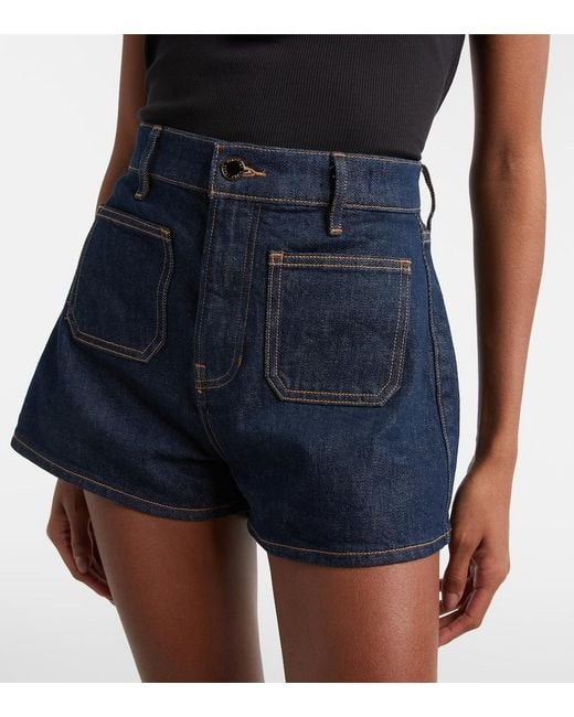 Veronica Beard Blue Elijah Denim Shorts