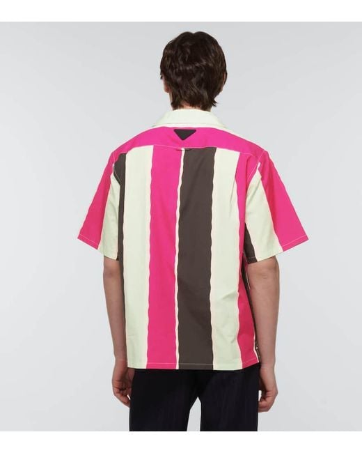 Prada Hemd Aus Einem Baumwollgemisch in Multicolor für Herren