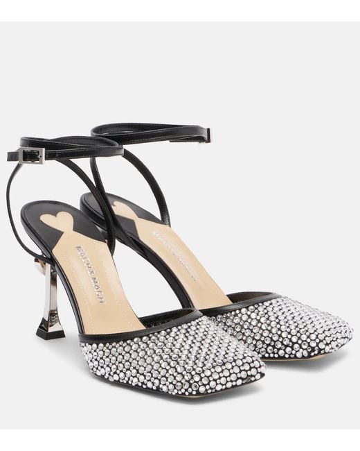 Mach & Mach Metallic Pumps Puffy Heart Ring 95 Aus Leder