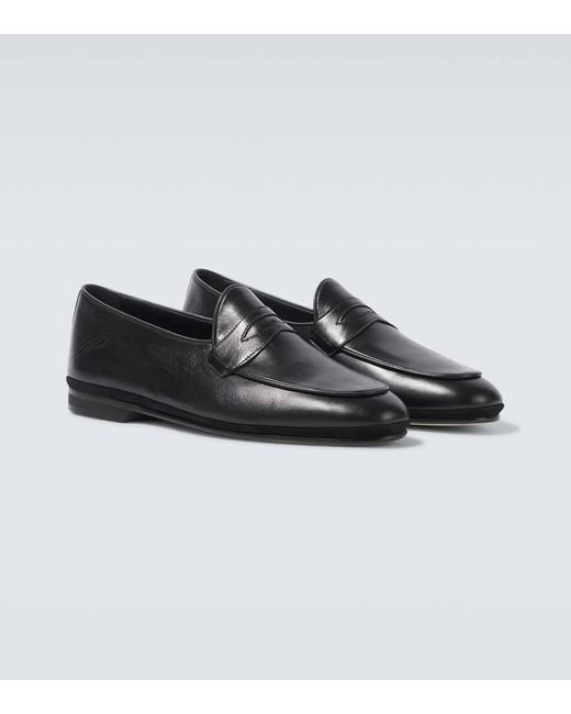 Rubinacci Loafers Aus Leder in Black für Herren