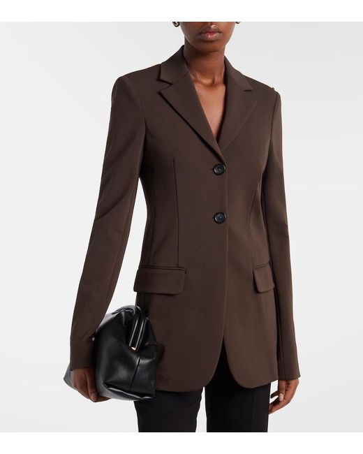 Sportmax Brown Single-Breasted Blazer