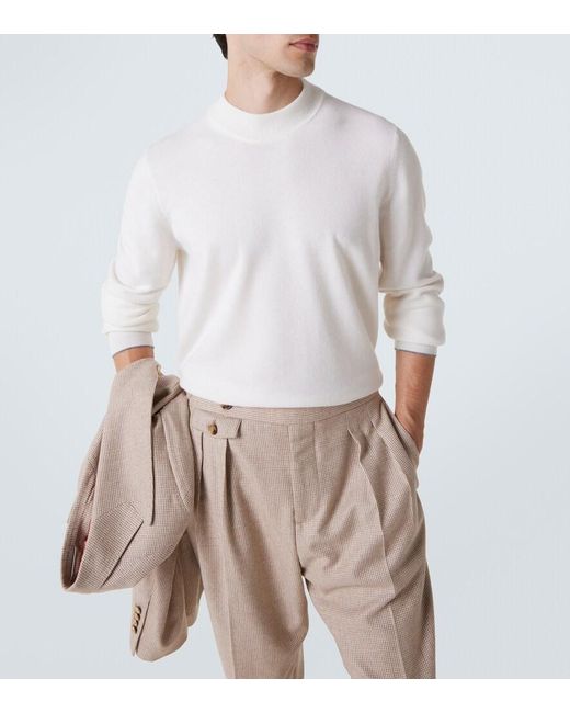 Pullover di Brunello Cucinelli in White da Uomo
