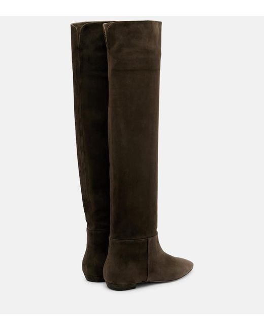 Gianvito Rossi Brown Suede Knee-High Boots