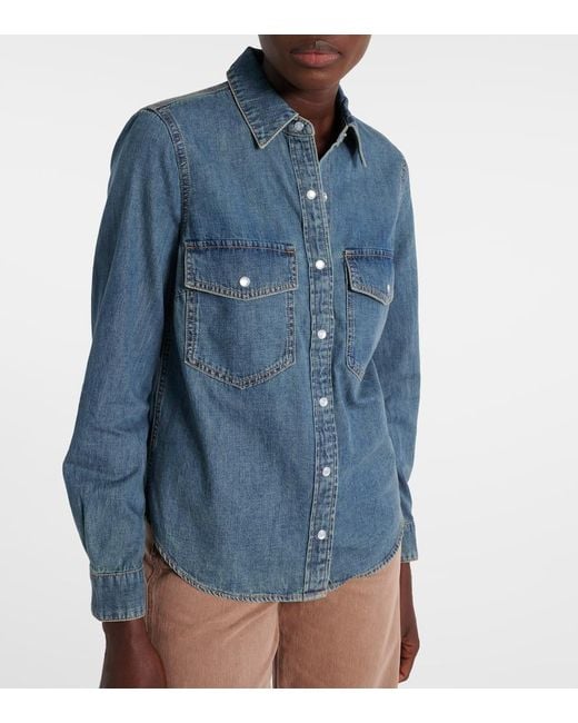 Veronica Beard Blue Noah Denim Shirt