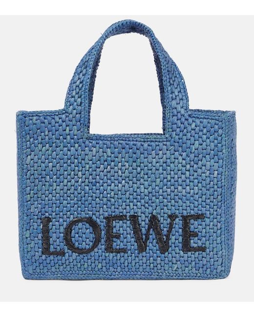 Cabas Paula's Ibiza Font Small Loewe en coloris Blue