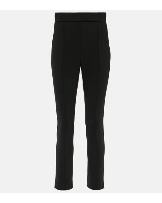 Pantalon slim a taille haute Carolina Herrera en coloris Black