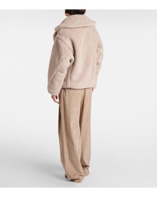 Max Mara Natural Radice Alpaca, Wool, And Silk Teddy Jacket